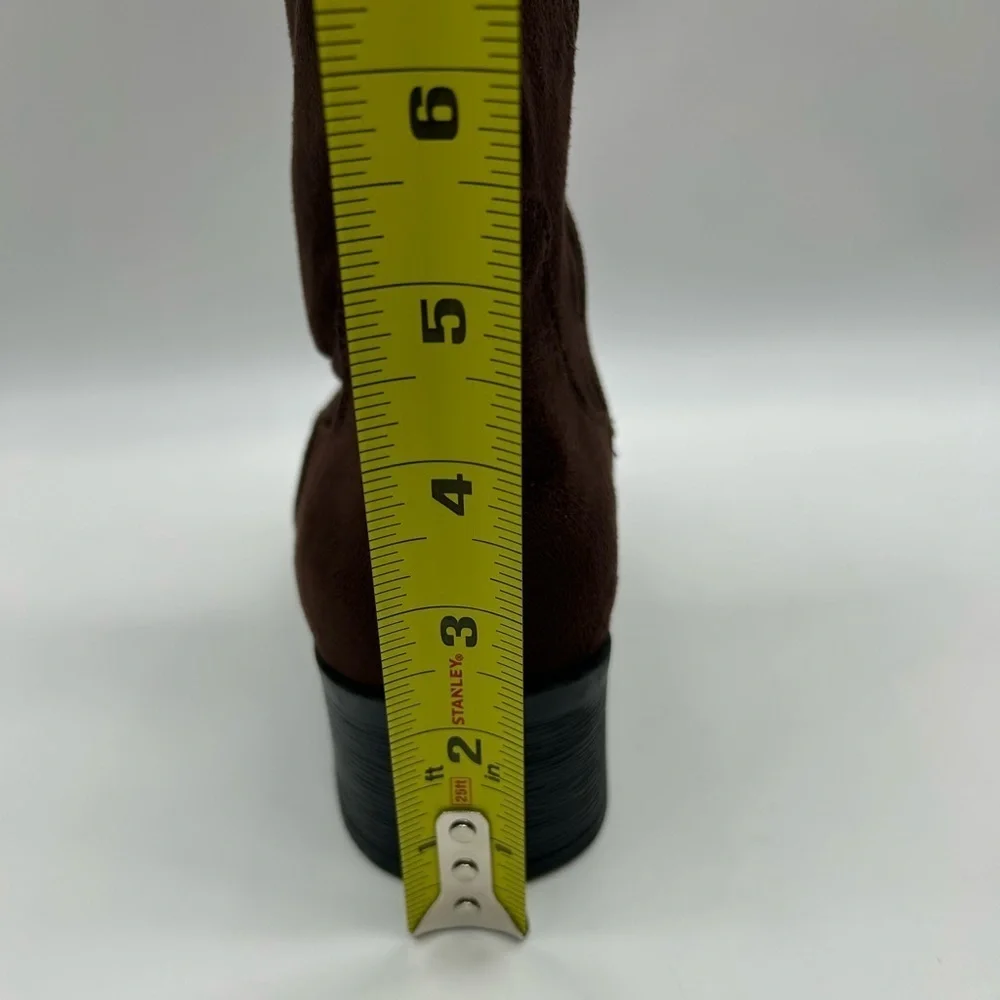 Kenneth Cole New York Stanford Brown Vegan Knee-High Boots Size 7.5 New With Box